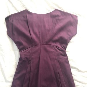BEN SHERMAN Eggplant Dress with Deep V Back